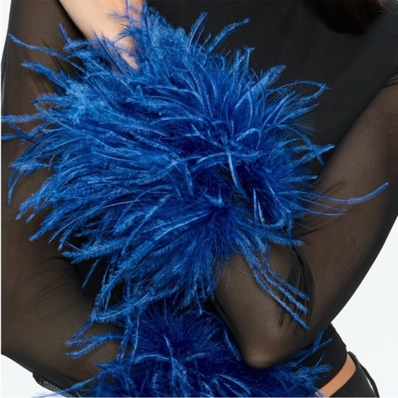 Alice + Olivia Delaina Feather Top - Picture 4 of 11